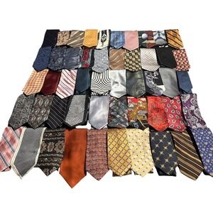 Bulk Lot 50 Mens Neckties Mixed Patterns Colors Professional Accessories